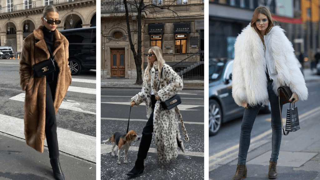 outfit mujer con abrigos 2024 fur coat 5 2